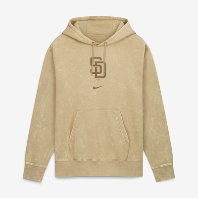  San Diego Padres Nike Washed Club Fleece Hoodie - Tan