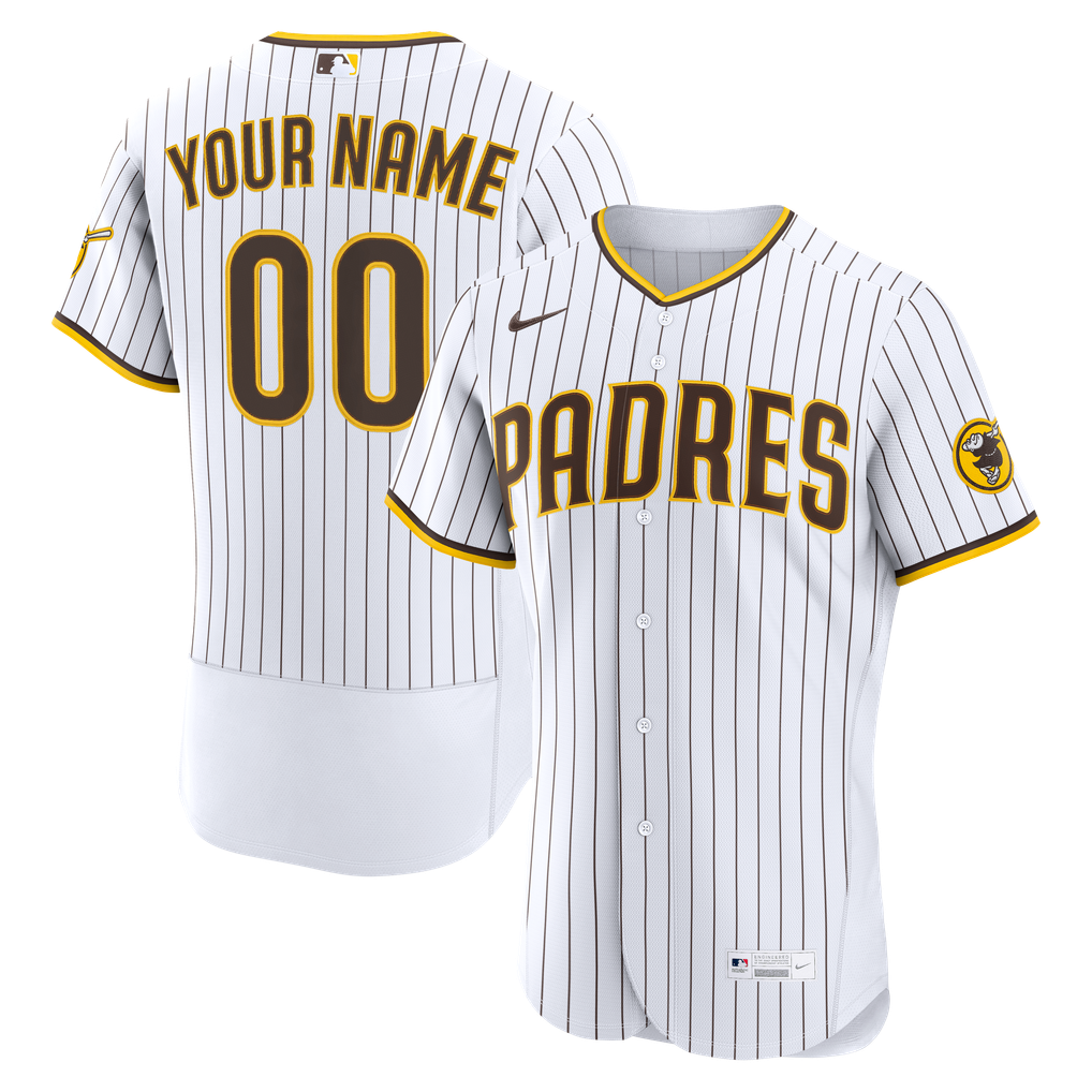  San Diego Padres Nike Home Authentic Custom Jersey - White