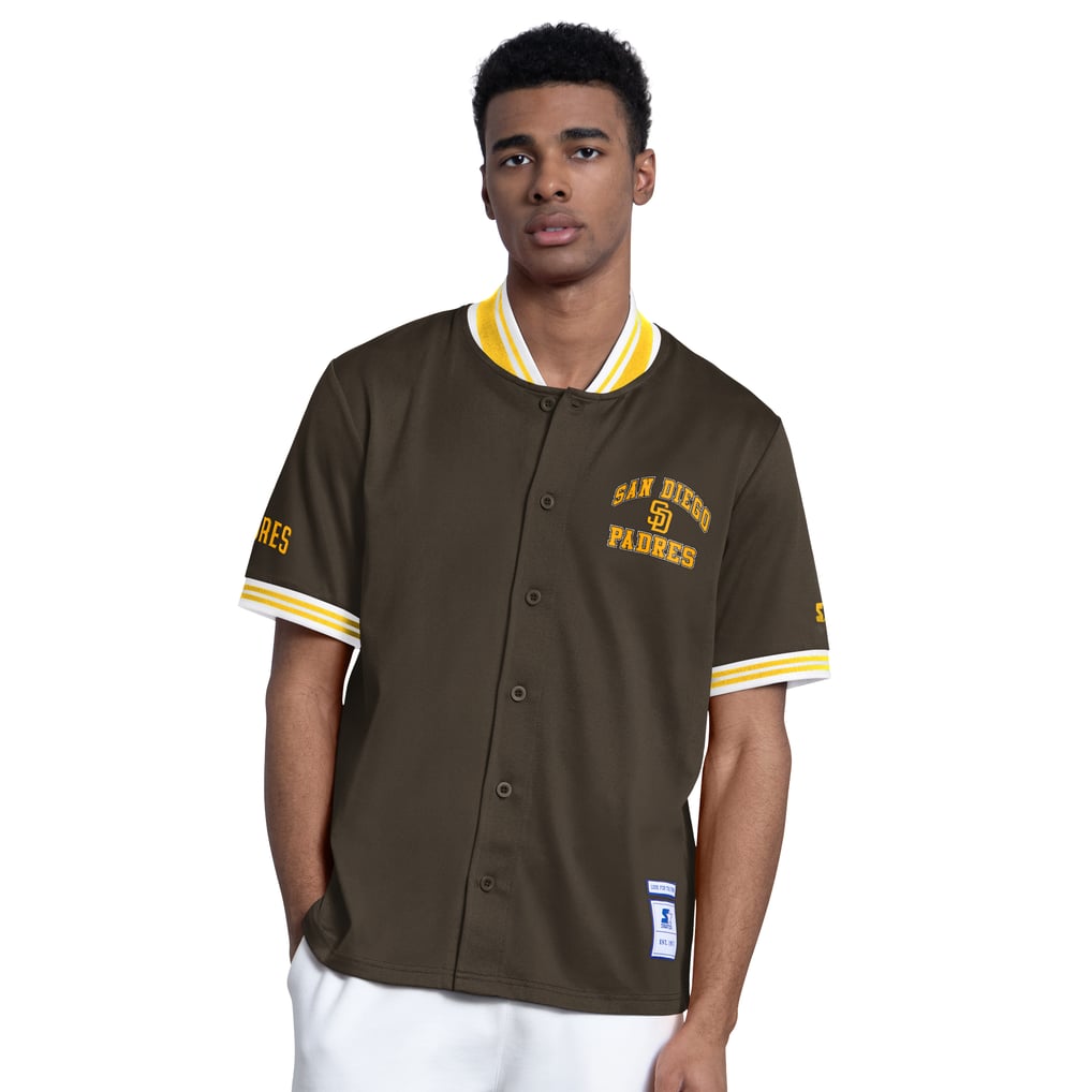  San Diego Padres Starter Button-Up Short Sleeve Jacket - Brown