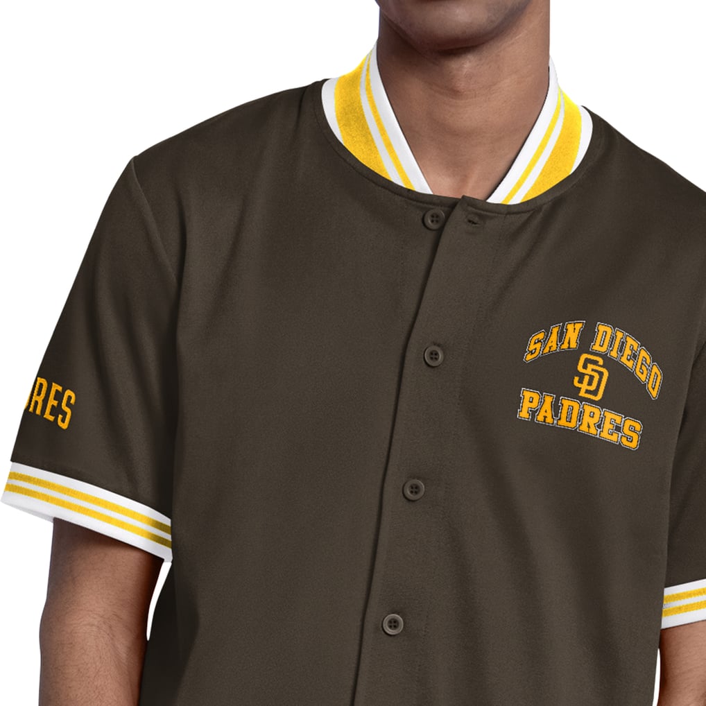  San Diego Padres Starter Button-Up Short Sleeve Jacket - Brown