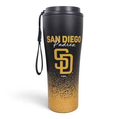 San Diego Padres Pegasus 20oz Splatter Script Stainless Steel ProSip Coffee Cup with Strap