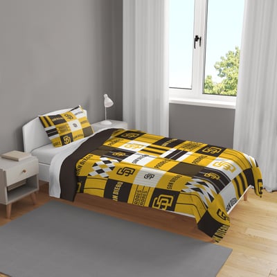 San Diego Padres Pegasus Patchwork Plaid Two-Piece Twin/Twin XL Bed in a Bag Set