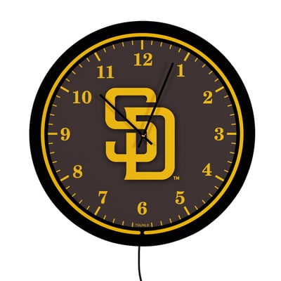 San Diego Padres 18" Lighted Round LED Wall Clock