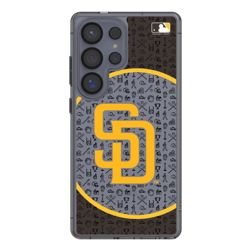 San Diego Padres Circle Design Galaxy Clear Phone Case