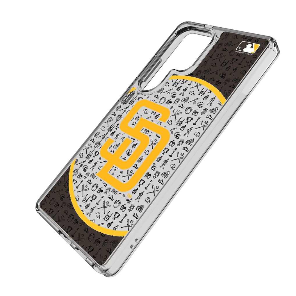 San Diego Padres Circle Design Galaxy Clear Phone Case