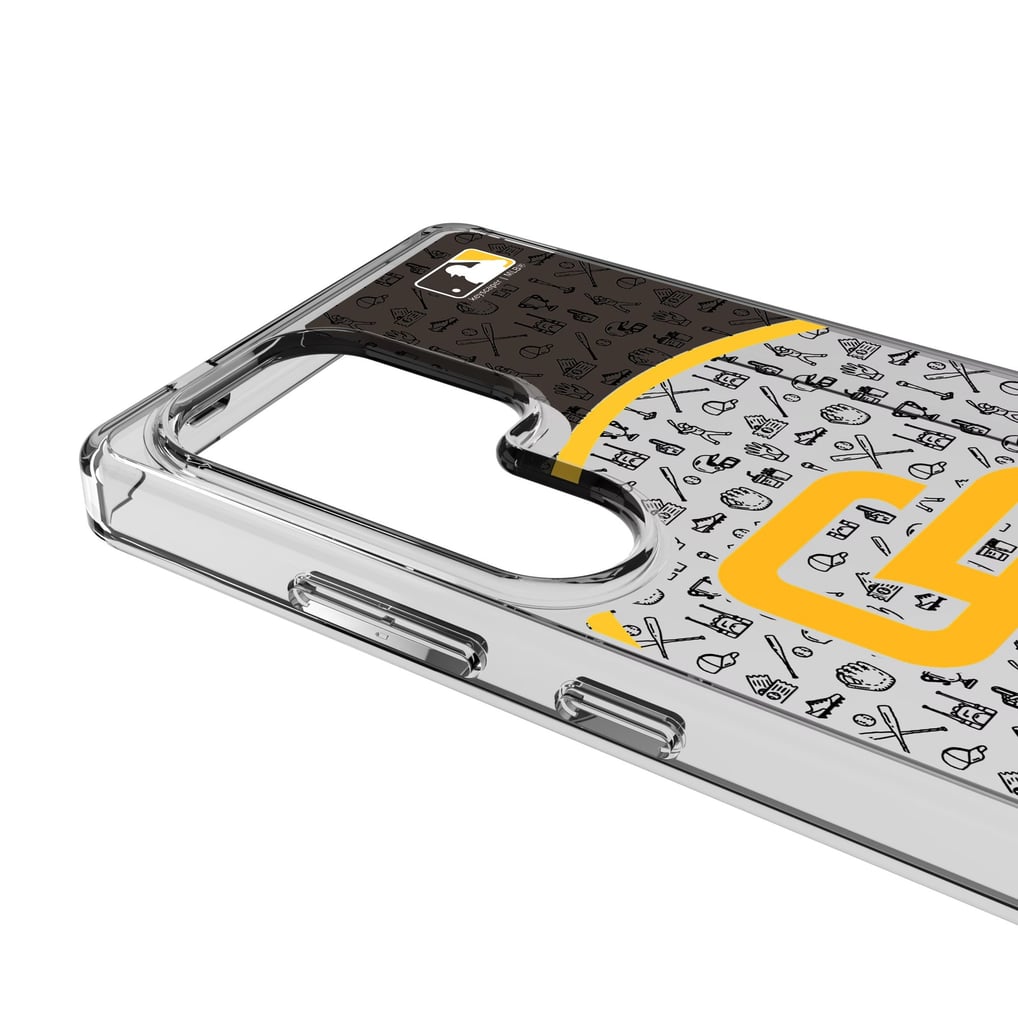 San Diego Padres Circle Design Galaxy Clear Phone Case