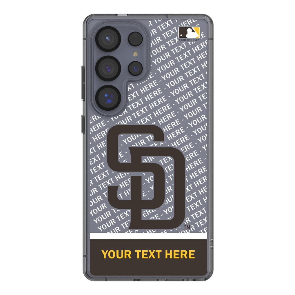 San Diego Padres Endzone Design Galaxy Clear Phone Case