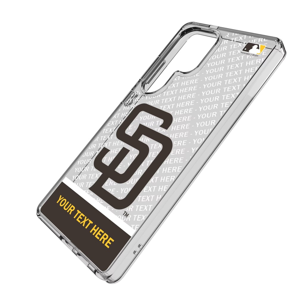 San Diego Padres Endzone Design Galaxy Clear Phone Case