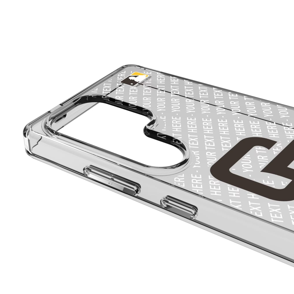 San Diego Padres Endzone Design Galaxy Clear Phone Case