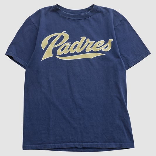 San Diego Padres Majestic 2000s T-shirt - Navy - S by Fanatics Real Vintage