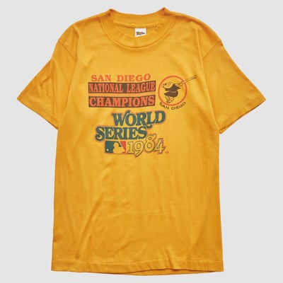 San Diego Padres Trench 1984 T-shirt - Yellow - S by Fanatics Real Vintage
