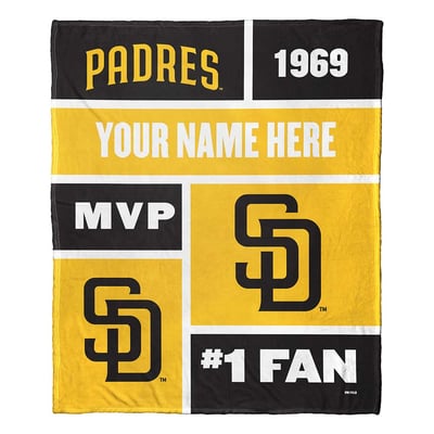 San Diego Padres The Northwest Group 50'' x 60'' Colorblock Personalized Silk Touch Throw