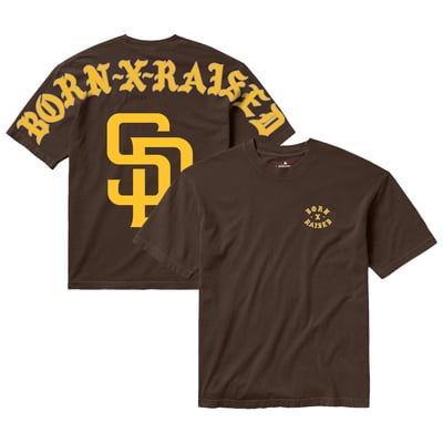 San Diego Padres Born x Raised Unisex Eyebuster T-Shirt - Brown