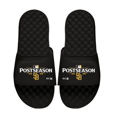 San Diego Padres ISlide Unisex 2026 MLB Postseason Slide Sandals - Black
