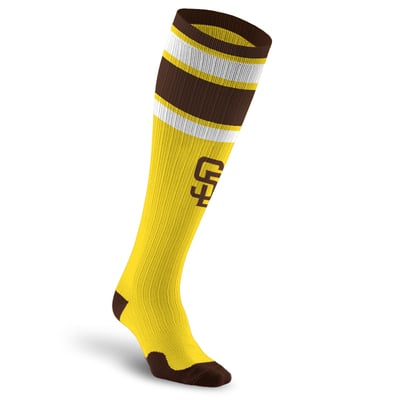 San Diego Padres PRO Compression Unisex  Classic Stripe Over-the-Calf Compression Socks