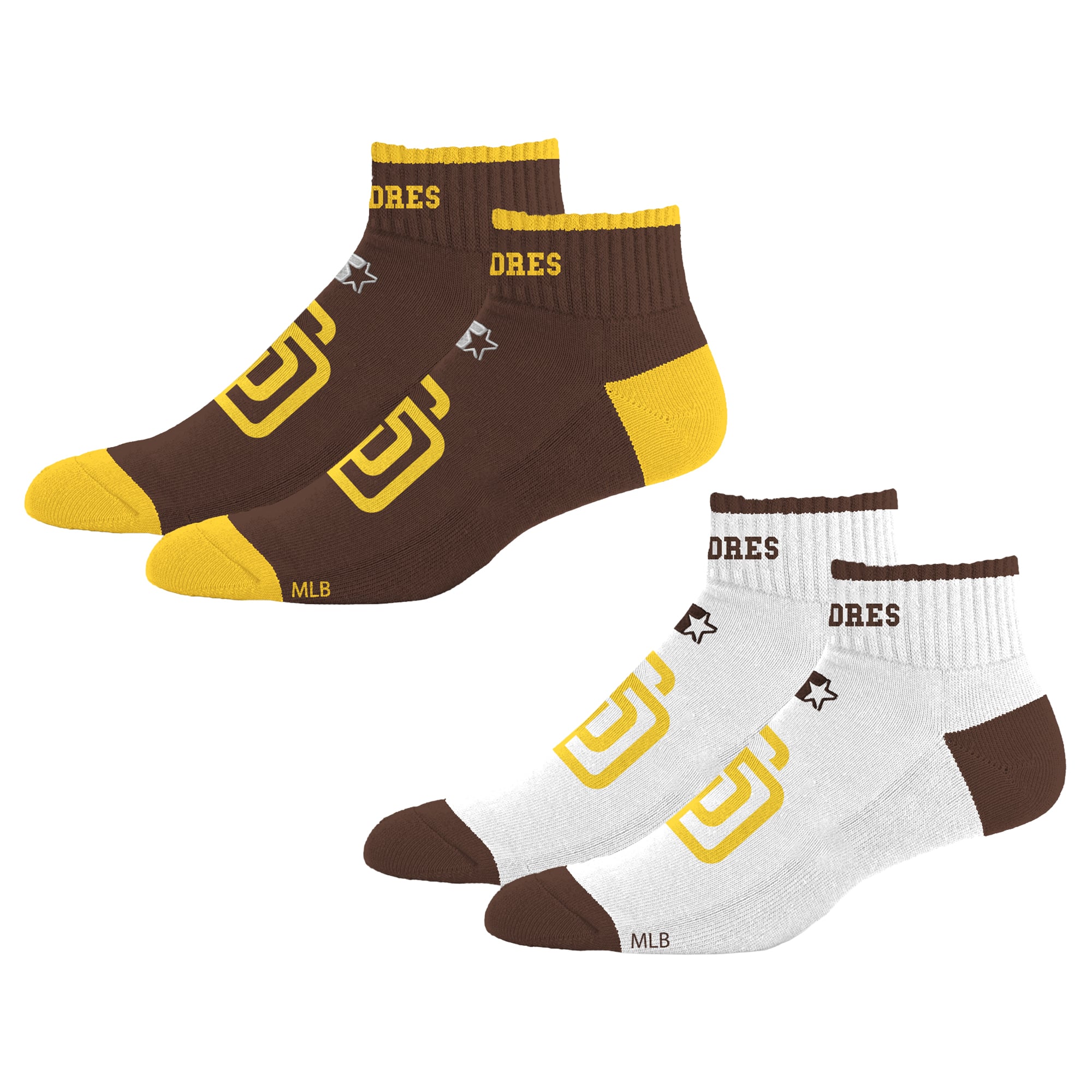Unisex San Diego Padres Starter Two-Pack Front & Center Quarter Length ...