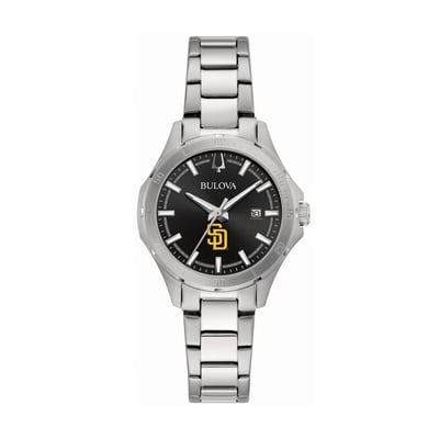 San Diego Padres Bulova Women's Stainless Steel Classic Sport Watch