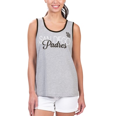 San Diego Padres G-III 4Her by Carl Banks Women's Fastest Lap Tank Top - Gray