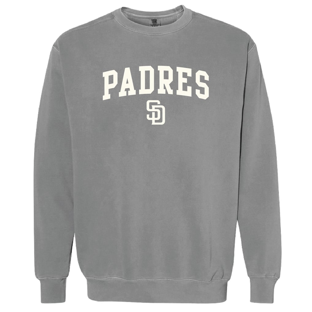 San Diego Padres Soft as a Grape Women's Pigment Dye Pullover Sweatshirt - Charcoal