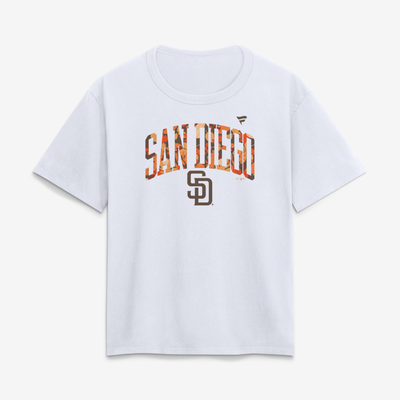 San Diego Padres Women's Fall Wordmark T-Shirt - White