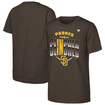 San Diego Padres Fanatics Youth 2026 MLB Postseason Locker Room T-Shirt - Brown
