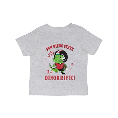 San Diego State Aztecs Vive La Fete Infant Dinorrific T-Shirt - Gray
