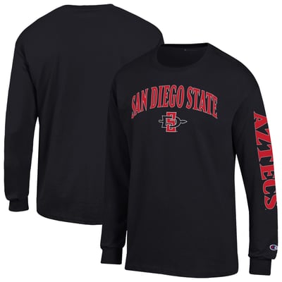 San Diego State Aztecs Champion Arch Logo Long Sleeve T-Shirt - Black