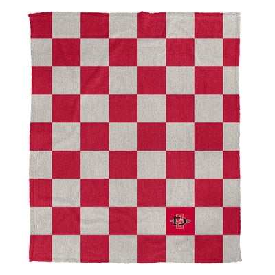 San Diego State Aztecs Pegasus Checkered Logo Patch 50" x 60" Cozy Knit Blanket