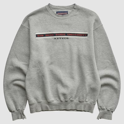 San Diego State Aztecs Jansport 2000s Pullover Sweatshirt - Heather Gray - S by Fanatics Real Vintage