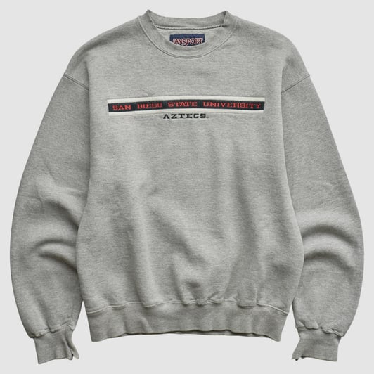 San Diego State Aztecs Jansport 2000s Pullover Sweatshirt - Heather Gray - S by Fanatics Real Vintage