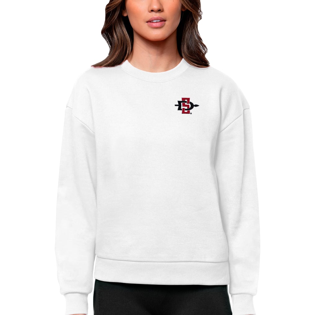 San Diego State Aztecs Antigua Women's Logo Victory Crewneck Pullover Sweatshirt - White