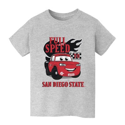  San Diego State Aztecs Vive La Fete Youth Full Speed T-Shirt - Gray