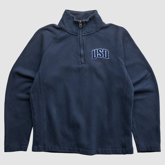 San Diego Toreros Jansport 2000s 1/4 Zip Sweatshirt - Navy - S by Fanatics Real Vintage