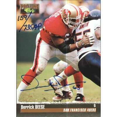 1995 Pro Line Autographs #28B Derrick Deese/2375AP