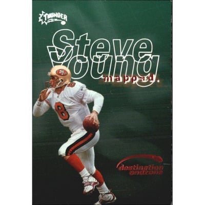 1998 SkyBox Thunder Destination Endzone #15DE Steve Young