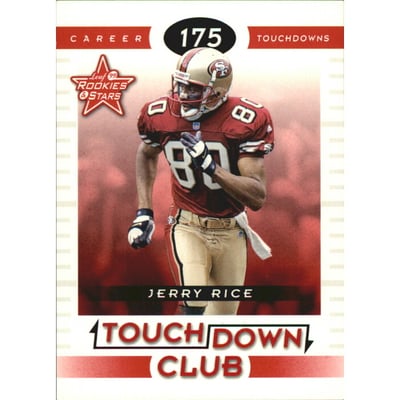 1999 Leaf Rookies and Stars Touchdown Club #TC9 Jerry Rice