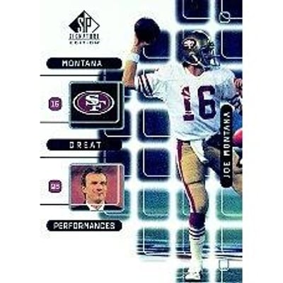 1999 SP Signature Montana Great Performances #J2 Joe Montana