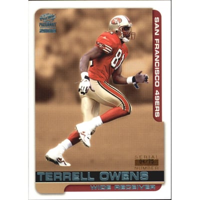 2000 Paramount Platinum Blue #212 Terrell Owens