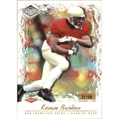 2001 Pacific Impressions Premiere Date #204 Kevan Barlow