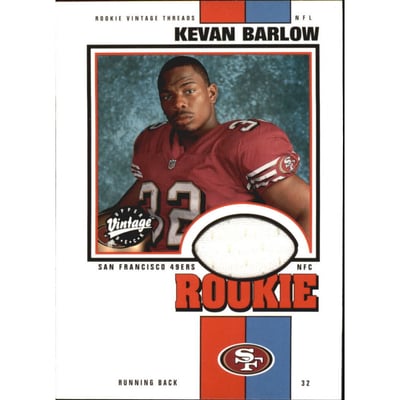 2001 Upper Deck Vintage Threads #KBVT Kevan Barlow