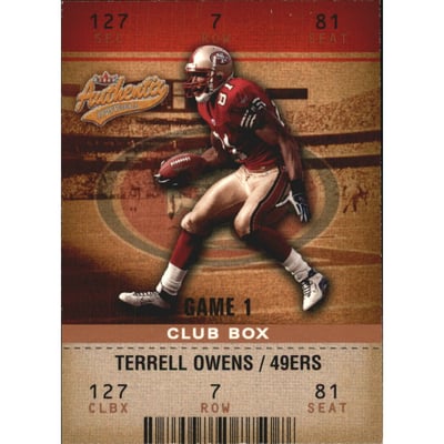 2003 Fleer Authentix Club Box #24 Terrell Owens