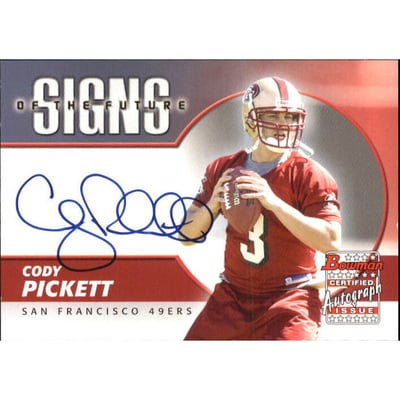 2004 Bowman Signs of the Future Autographs #SFCP Cody Pickett H