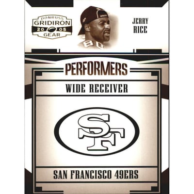 2005 Donruss Gridiron Gear Performers Gold #25 Jerry Rice