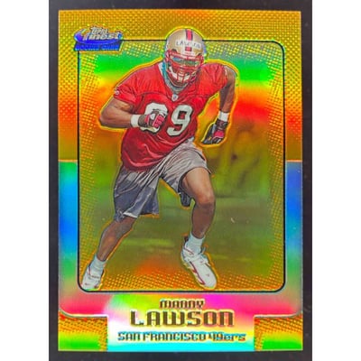 2006 Topps Finest Gold Refractors #143 Manny Lawson RC /49