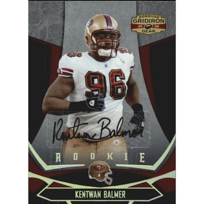 2008 Donruss Gridiron Gear Autographs Gold Holofoil #158 Kentwan Balmer