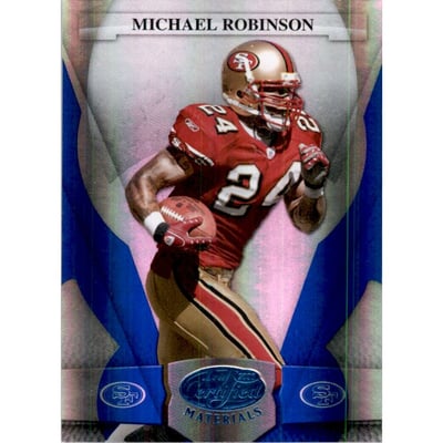 2008 Leaf Certified Materials Mirror Blue #123 Michael Robinson