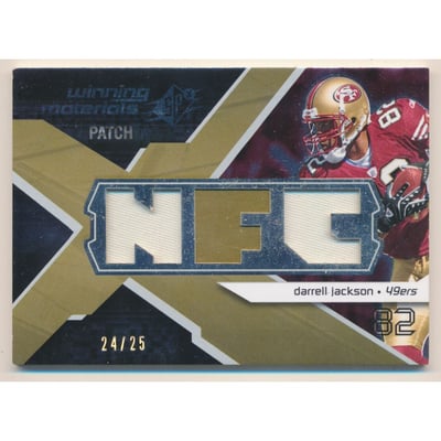 2008 SPx Winning Materials AFC/NFC Dual Patch 25 #WMDR Darrell Jackson
