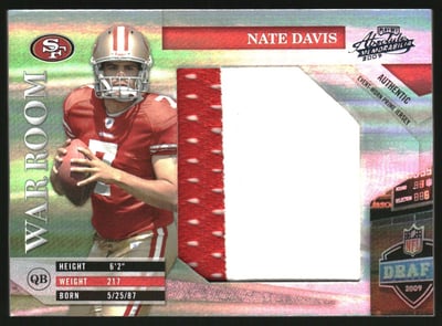 2009 Absolute Memorabilia War Room Materials Oversize Spectrum Prime #9 Nate Davis