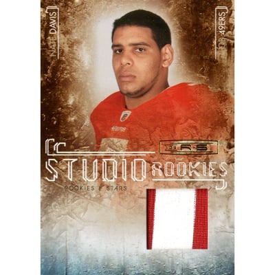 2009 Donruss Rookies and Stars Studio Rookies Materials Prime #33 Nate Davis