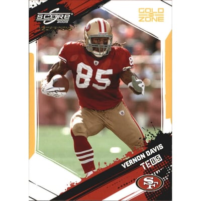 2009 Score Inscriptions Gold Zone #254 Vernon Davis